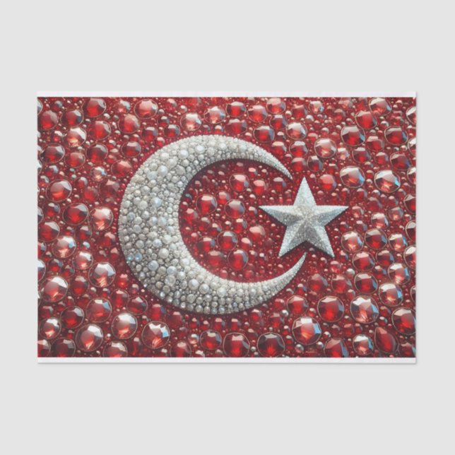 Gewebe mit türkischer Farbgestaltung Seidenpapier (Vorderseite)