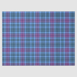 Gewebe oder Decoupage Paper Tartan Pink Lila Blue Seidenpapier