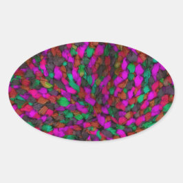 Gewebe Ovaler Aufkleber