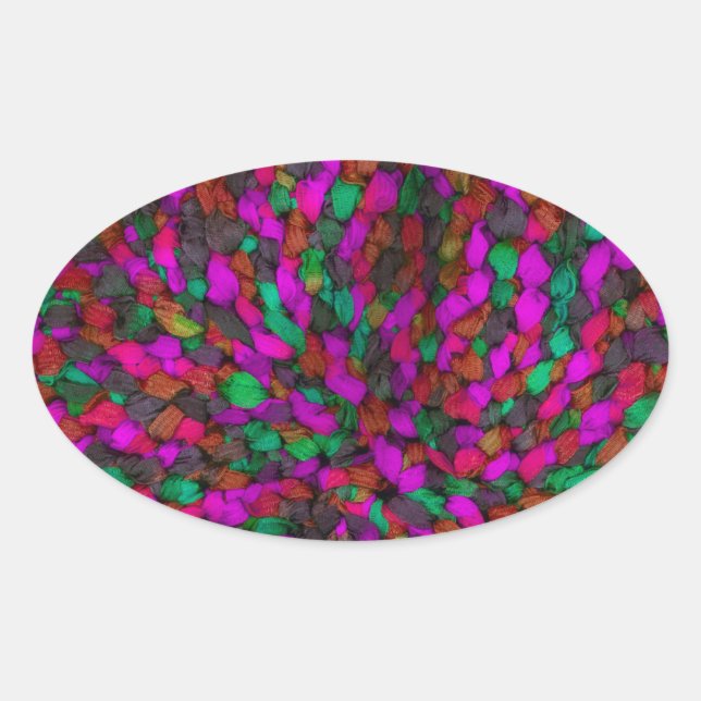 Gewebe Ovaler Aufkleber (Vorderseite)