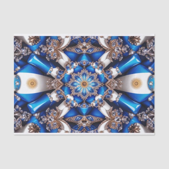 Gewebe-Papier mit argentinischer Farbgestaltung Seidenpapier (Vorderseite)