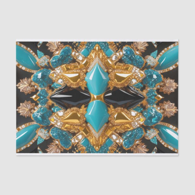 Gewebe-Papier mit den Bahamas-Farben Seidenpapier (Vorderseite)