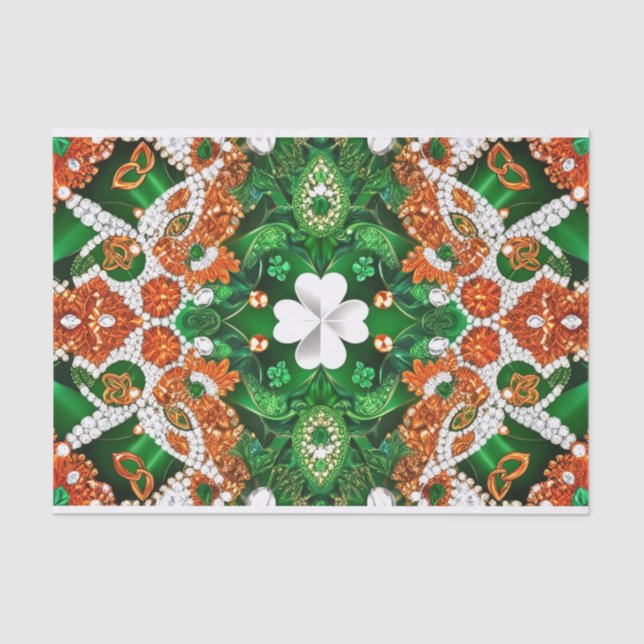 Gewebe-Papier mit irischer Farbgestaltung Seidenpapier (Vorderseite)