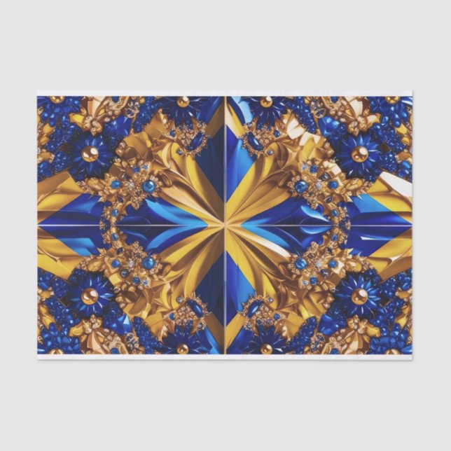 Gewebe-Papier mit schwedischer Farbgestaltung Seidenpapier (Vorderseite)