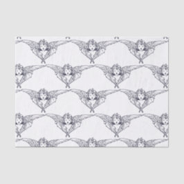 Gewebe-PapierANGELN IN BLAU UND WEISS Seidenpapier