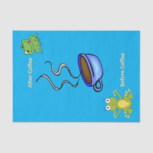 Gewebe Papierfrösche vor und nach dem Kaffee Seidenpapier (Vorderseite)