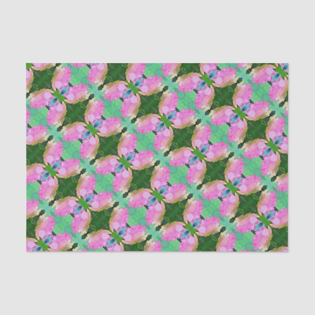 Gewebe Pink Lotus Abstrakt Seidenpapier (Vorderseite)