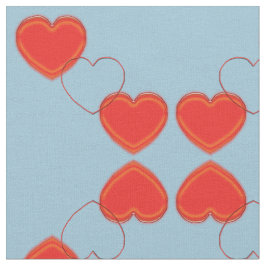 Gewebe - Reflektierte Herzen Stoff