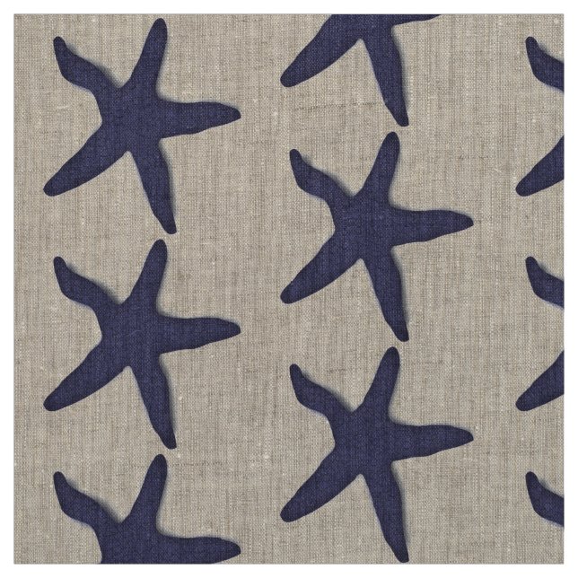 Gewebe Seestarfish-Strandblau Stoff (Muster)