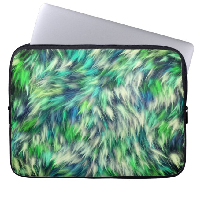 Gewebe Textur Grüne Pelze Design-68745 Laptopschutzhülle (Vorderseite)