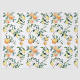 Gewebe und Dekoutenpapier - Orangen und Zitronen Seidenpapier