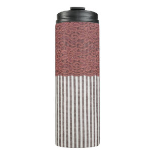 Gewebe und Spitzen für den Hintergrund Thermosbecher