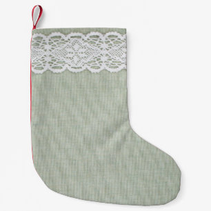 Gewebe und Spitzen Kleiner Weihnachtsstrumpf