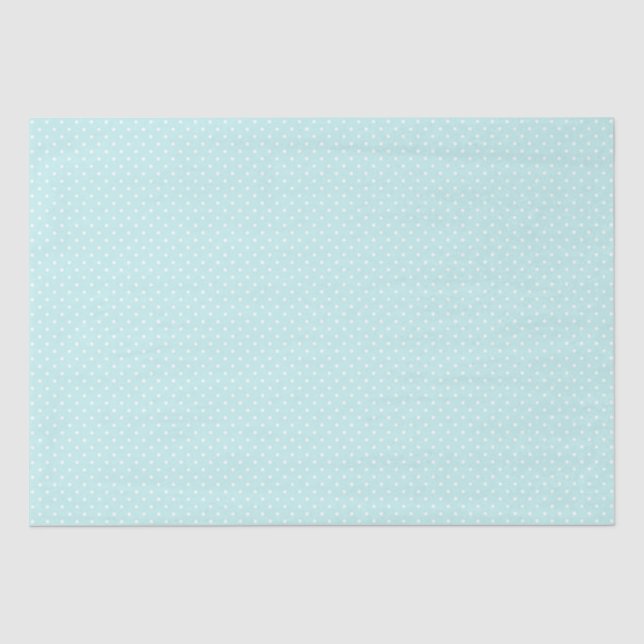 Gewebepapier/Aquamarine Polka-Punkte Seidenpapier (Vorderseite)