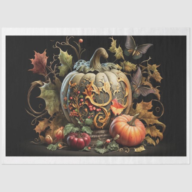 Gewebepapier - Fall 'N' Kürbis Seidenpapier (Vorderseite)