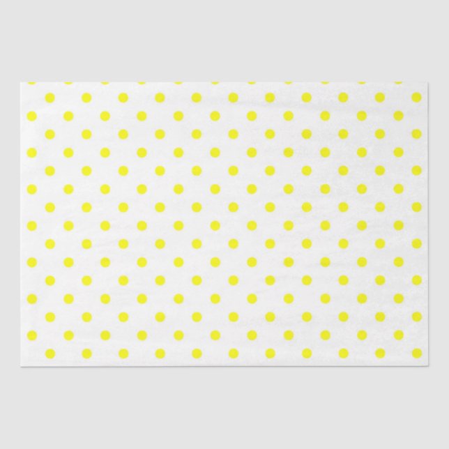 Gewebepapier/Gelbpolka-Punkte Seidenpapier (Vorderseite)