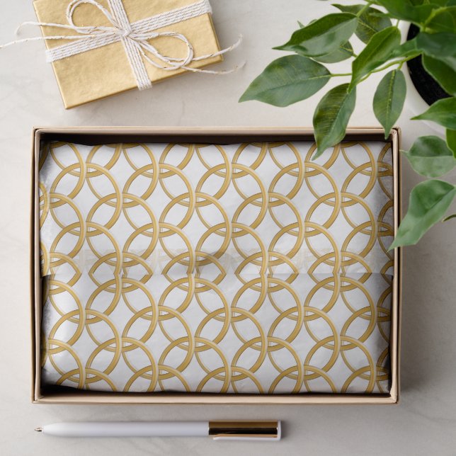 Gewebepapier - Goldene Kettenbriefe Seidenpapier (Geschenk)
