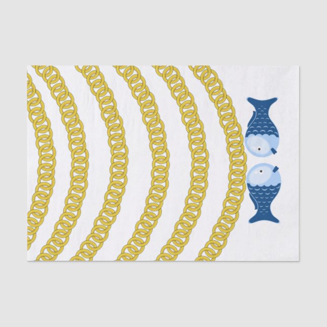 Gewebepapier Goldkettfisch Seidenpapier (Vorderseite)