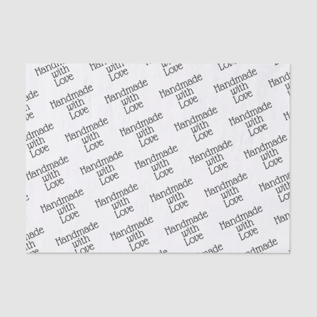 Gewebepapier - Handgefertigt mit Liebe Seidenpapier (Vorderseite)