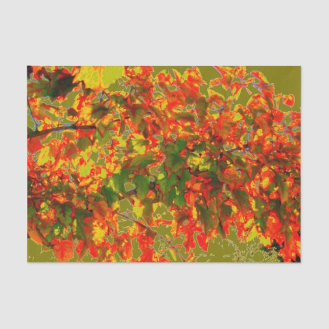 Gewebepapier "Herbst Feuer" Seidenpapier (Vorderseite)