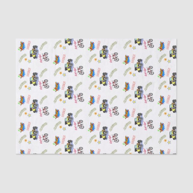 Gewebepapier hero Fahrradfahrzeug Seidenpapier (Vorderseite)