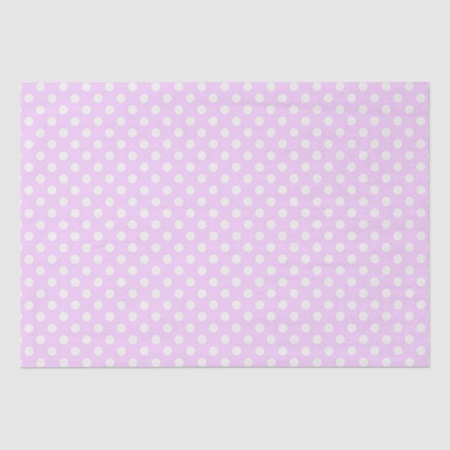 Gewebepapier/Lavendel Polka Dots Seidenpapier (Vorderseite)
