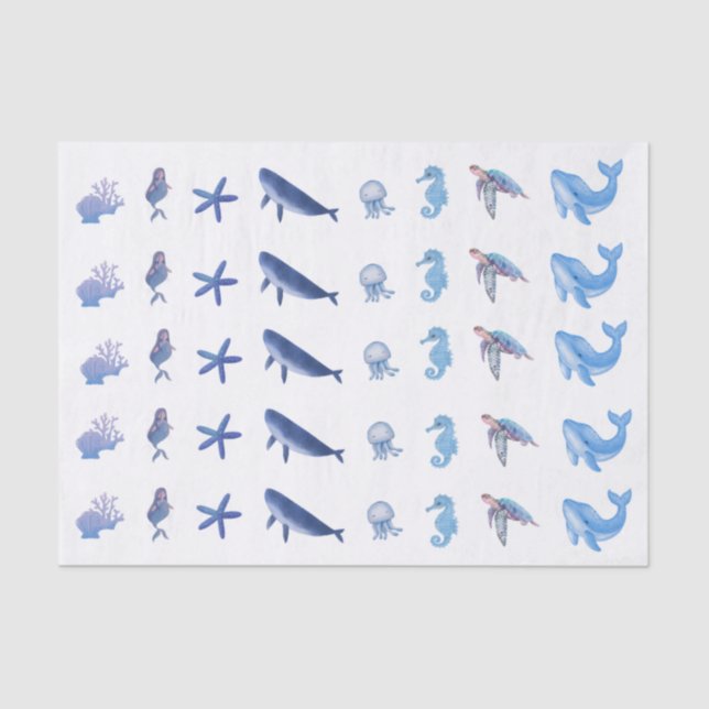 Gewebepapier - Meerjungfrau Seidenpapier (Vorderseite)