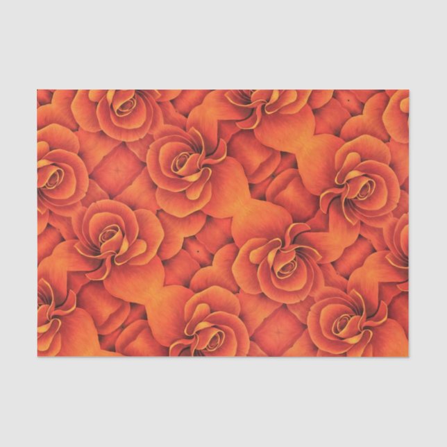 Gewebepapier - Orange Begonia Seidenpapier (Vorderseite)