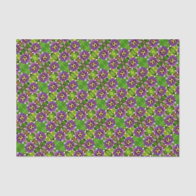 Gewebepapier - Passionsweine-Blume Seidenpapier (Vorderseite)
