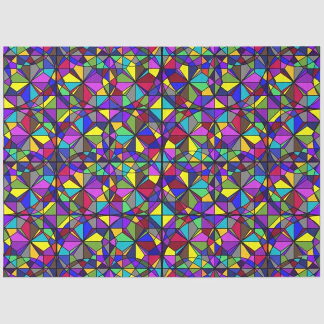 Gewebepapier - verklebter Glasschau - HAMbyWG Seidenpapier (Vorderseite)