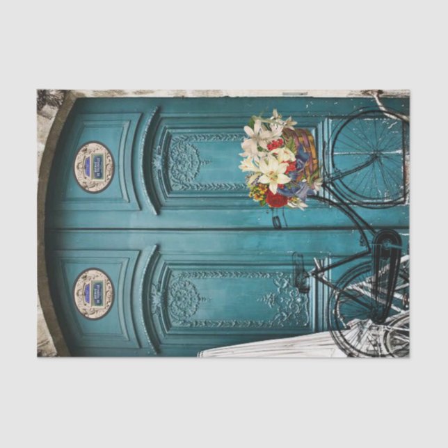 Gewebepapier Vintages Fahrrad Seidenpapier (Vorderseite)