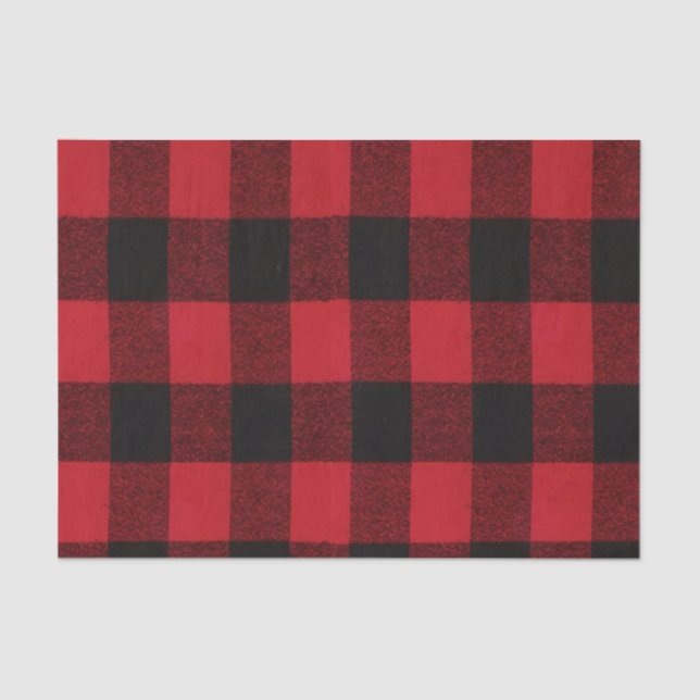 Gewebepapier Wrapper Red Buffalo Kariert Black Seidenpapier (Vorderseite)