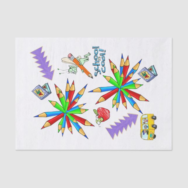 Gewebepapier Zurück zur Schule Cool Seidenpapier (Vorderseite)