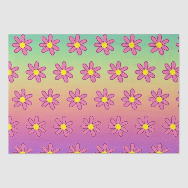 Gewebpapier für Regenbogen und Blume Seidenpapier (Vorderseite)