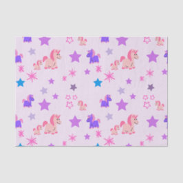 Gewebspapier Unikorn und Sterne Seidenpapier