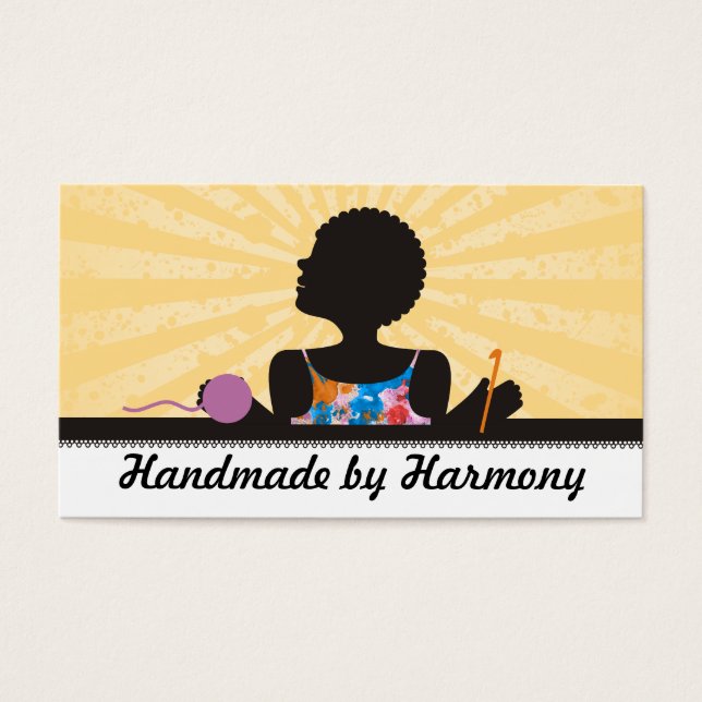 Gewebte Farbe afrikanisches Mädchen-Häkelgarn (Vorderseite)