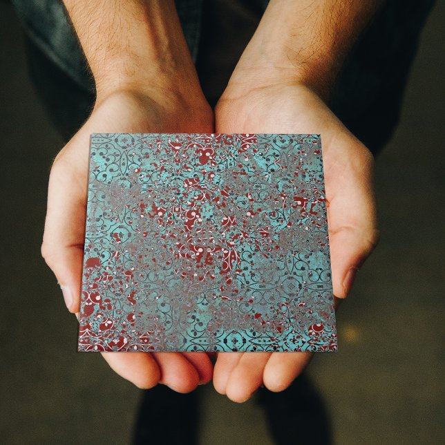 Gewebte Kupfer Patina Zement Texturierte Damaske Fliese (Von Creator hochgeladen)