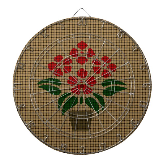 Gewebter Weihnachtsstern Dartscheibe (vorne)