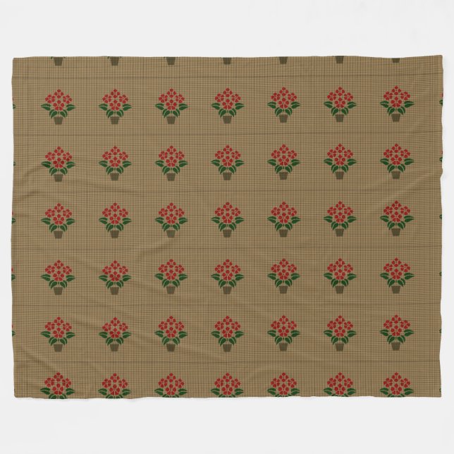 Gewebter Weihnachtsstern Fleecedecke (Vorderseite (Horizontal))