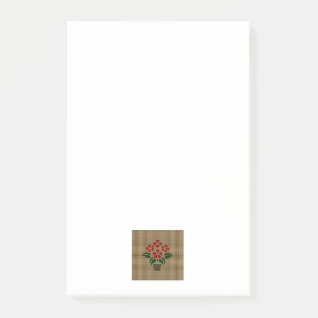 Gewebter Weihnachtsstern Post-it Klebezettel (Vorderseite)