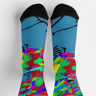Gewebtes Schuppen-Fantasiemonstrum Socken