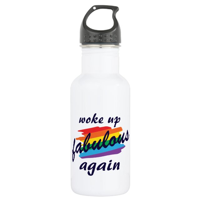 Geweckt Fabulous wieder lustiger Gay Pride Edelstahlflasche (Vorderseite)