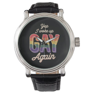 Geweckt Gay Pride Rainbow Que Gay CSD Party LGBT Armbanduhr