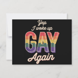 Geweckt Gay Pride Rainbow Que Gay CSD Party LGBT Postkarte