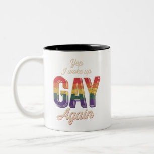 Geweckt Gay Pride Rainbow Que Gay CSD Party LGBT Zweifarbige Tasse