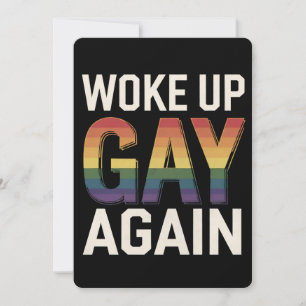 Geweckt Gay wieder lustig LGBTQ Prix Ally Rainbow Einladung