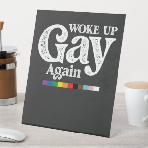 Geweckt Gay wieder unterstützen LGBT Prix Sockelschild