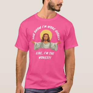 Geweckt Jesus Funny Christlich Parody Religiöse Sa T-Shirt