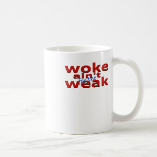 Geweckt nicht für den schwachen Aufkleber Kaffeetasse