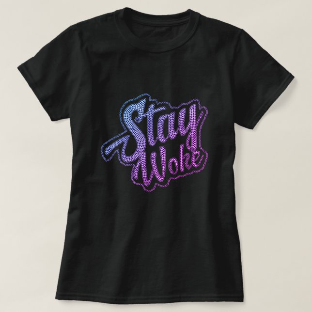 Geweckt T - Shirt bleibe (Design vorne)